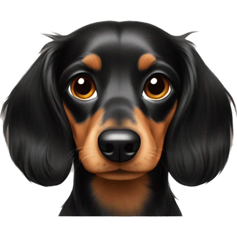 Dachshund longhair blacktan emoji