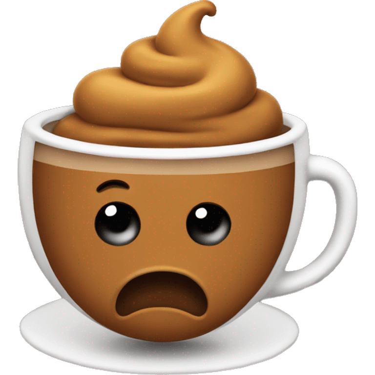 poop emoji and tea emoji combined emoji