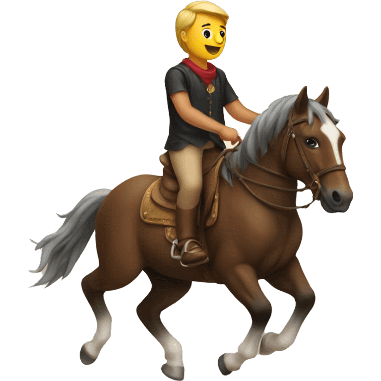 A human riding a horse emoji