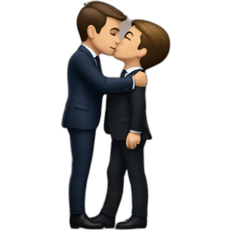 Macron kiss zelensky emoji