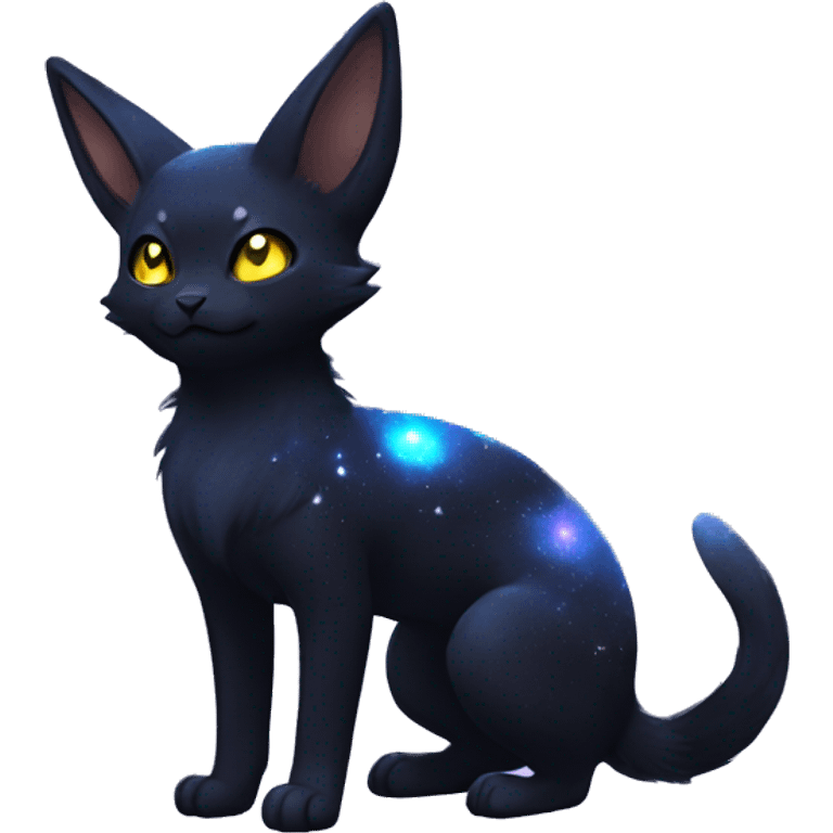 Nebula Galaxy Umbreon-Litten full body emoji