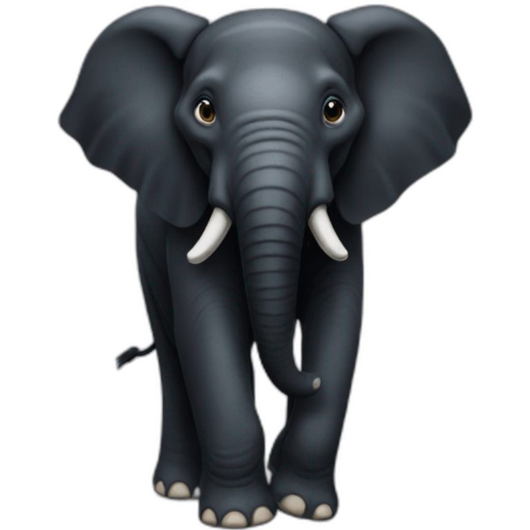 Black elephant emoji