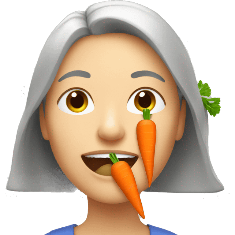 My mum eating carrots emoji