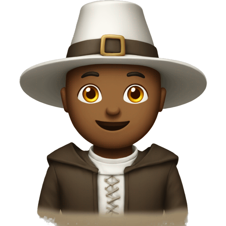 Thanksgiving white pilgrim emoji