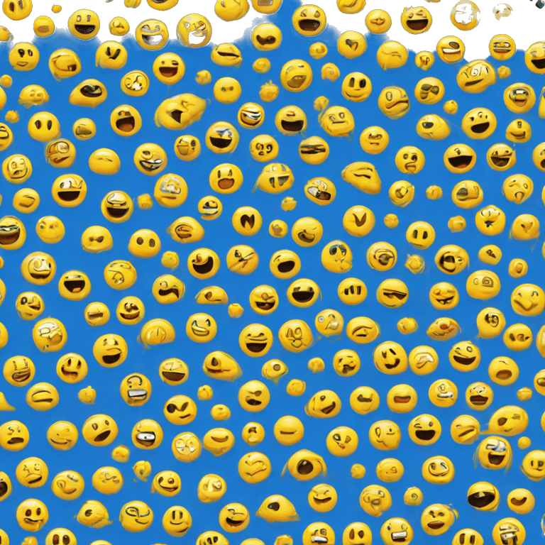 dizziness effect, blue yellow emoji