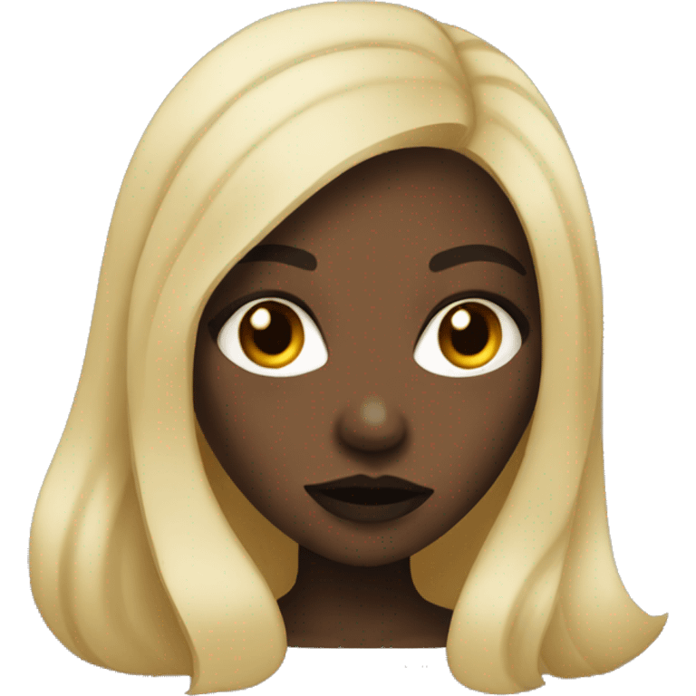 Black girl Vampire with blonde hair emoji