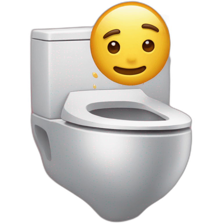 Un mec qui est sur les toilettes et qui fait un pouce emoji