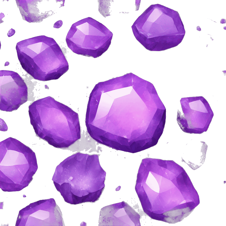 Round Purple shiny sparkly crystal-rock-geode emoji