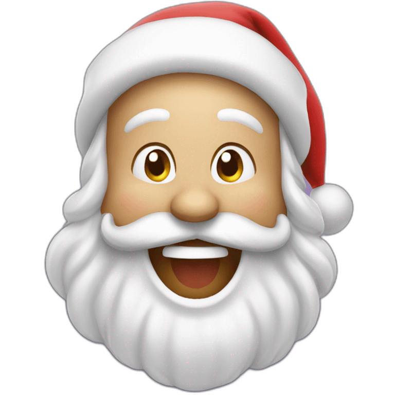 santa laughing emoji