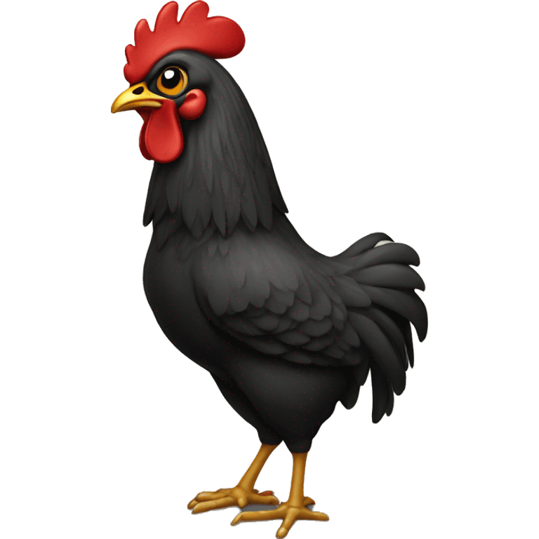 disor chicken emoji but black emoji