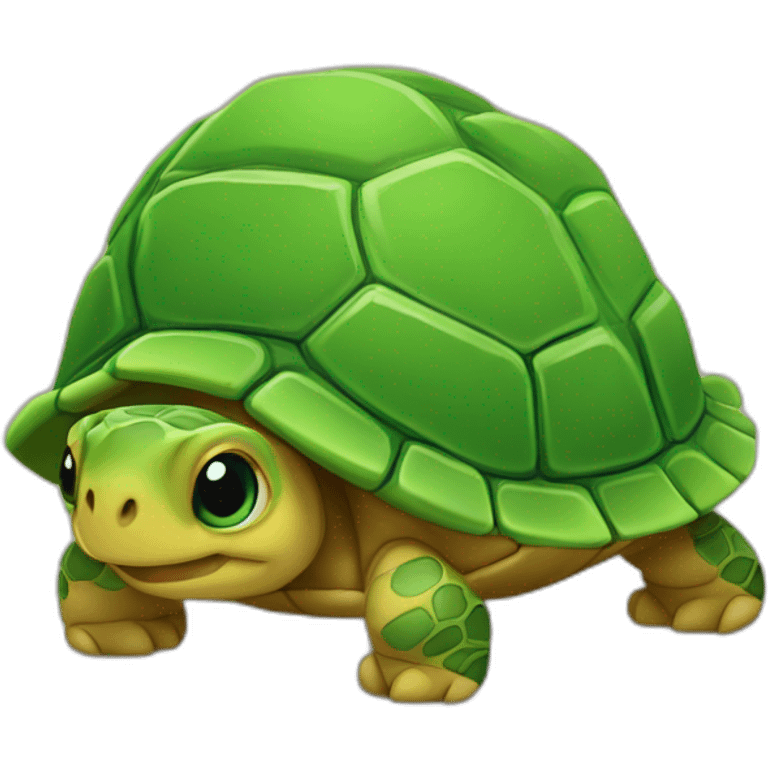 Cœur sur une tortue emoji