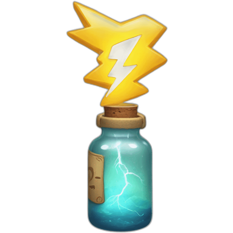 lightning in a bottle emoji