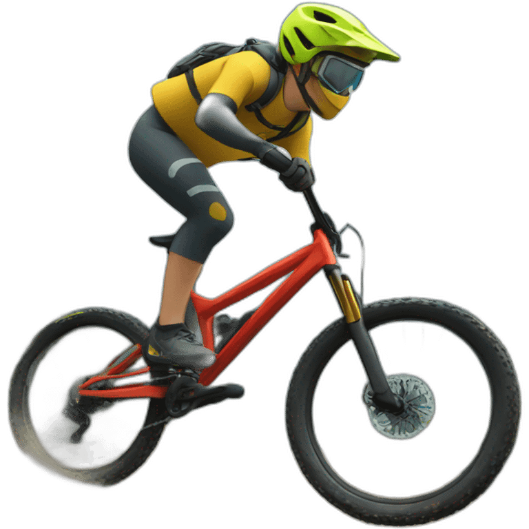 downhill mountain biking emoji