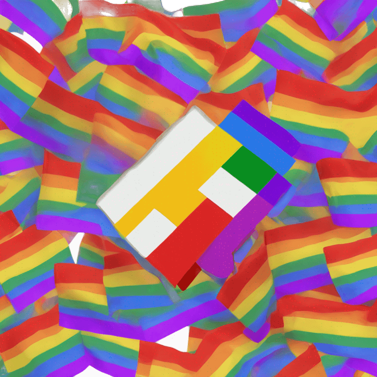 lgbtq flag with a red cross emoji