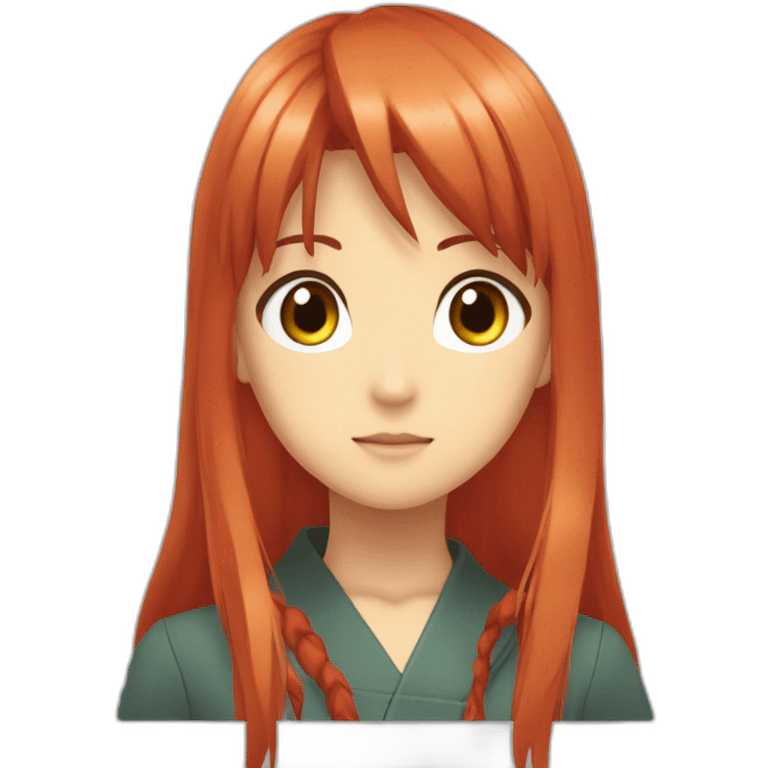 Asuka langley soryu with full hair emoji