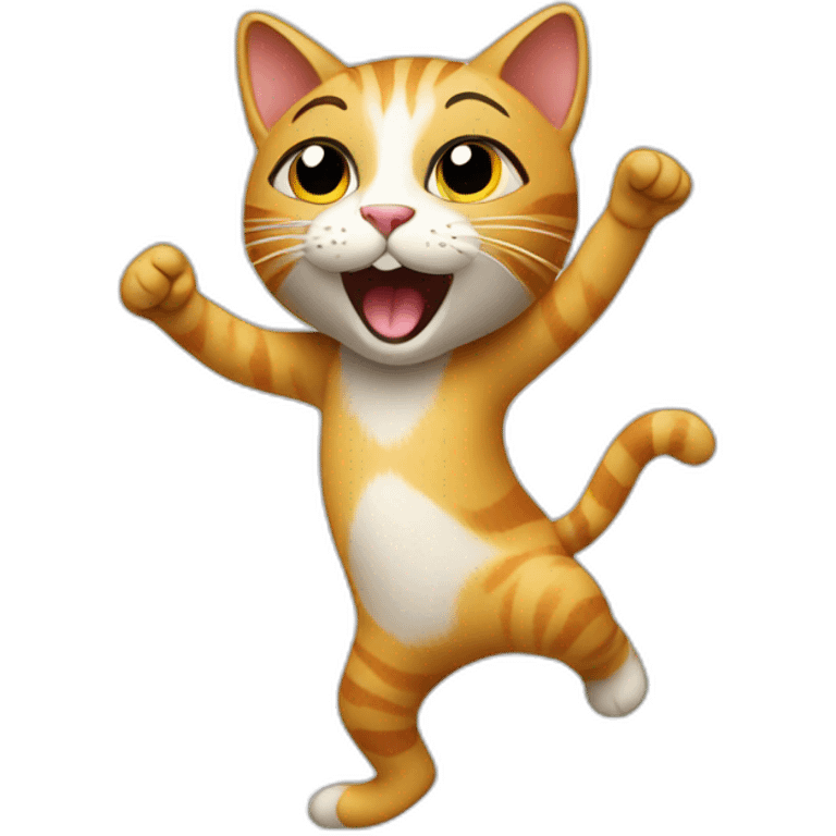 cat dancing at disco emoji