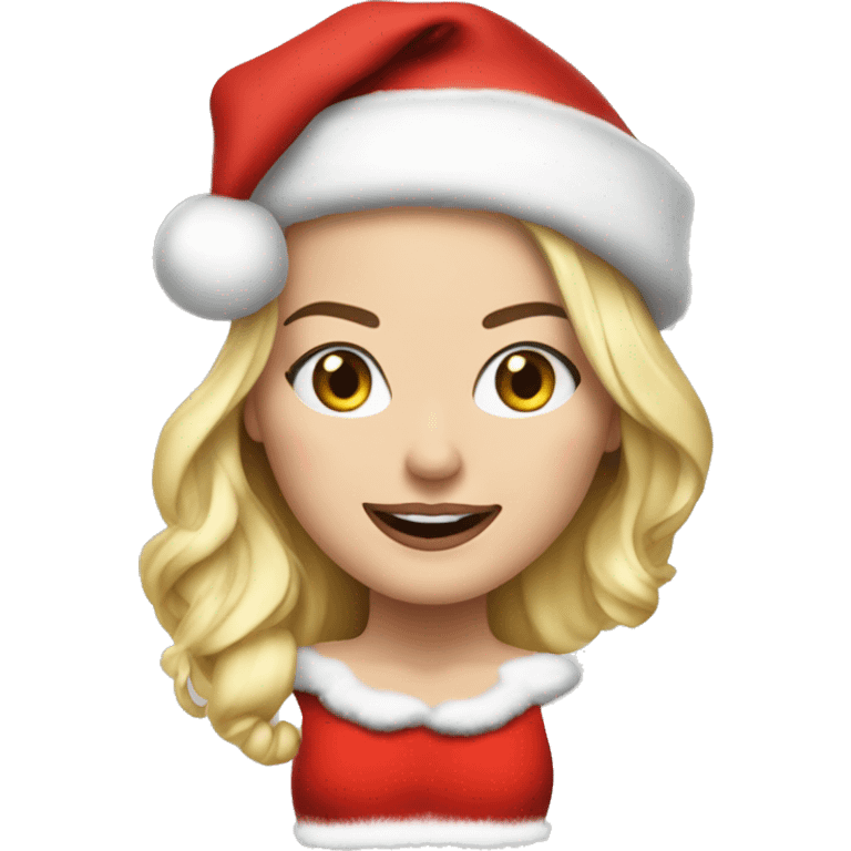 Margot Robbie as santa claus emoji