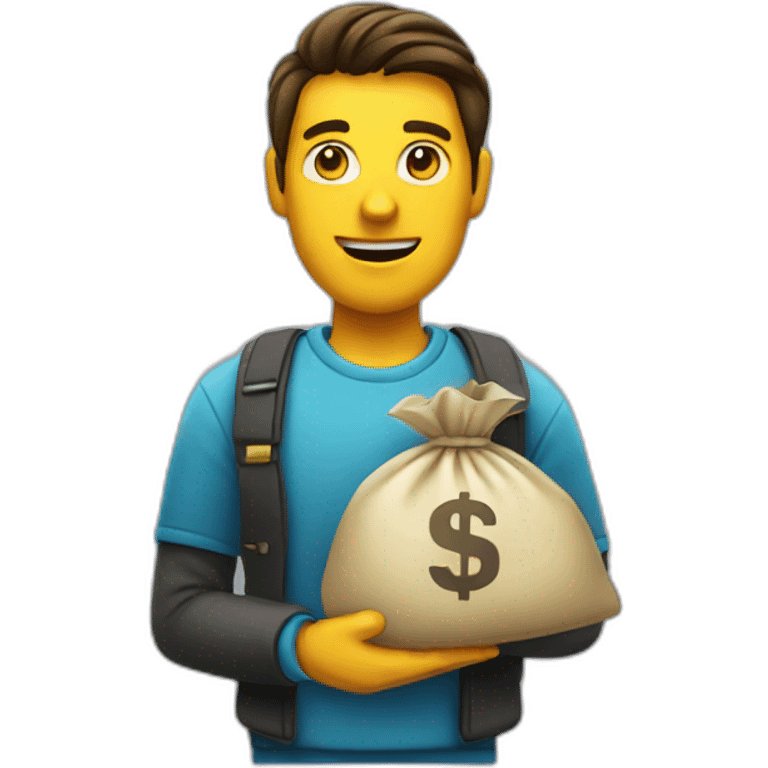 man with money bag emoji