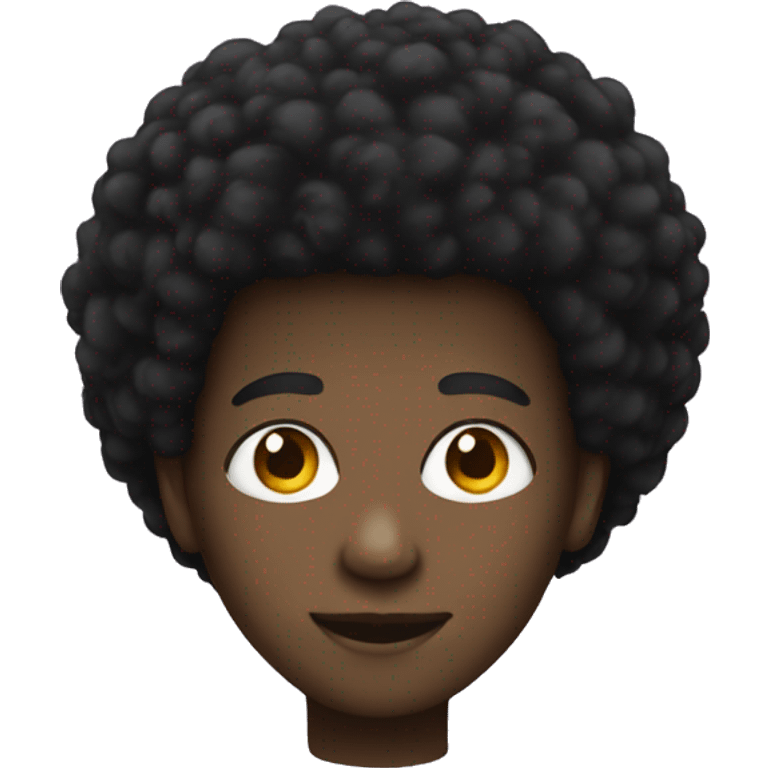 Black afro emoji