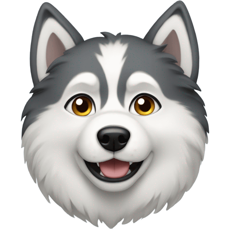 Fluffy husky emoji