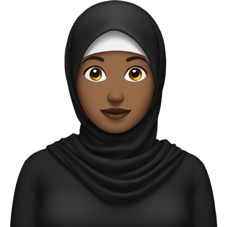 Woman wearing black hijab emoji