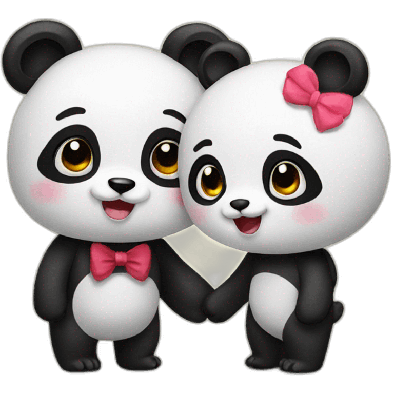 Panda couple emoji