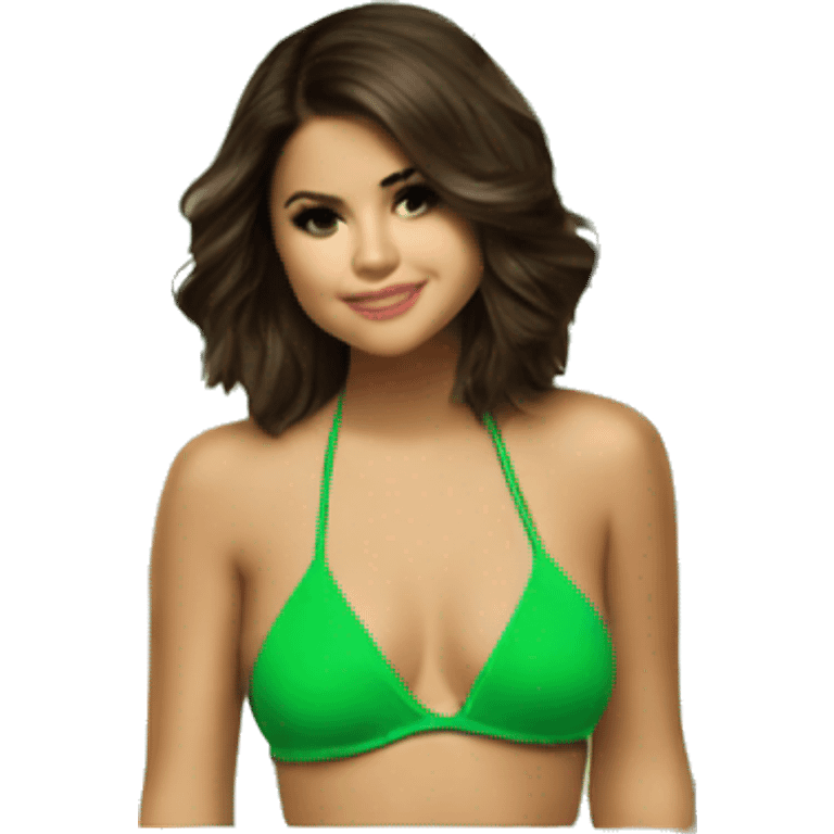 Selena Gomez green Bikini emoji