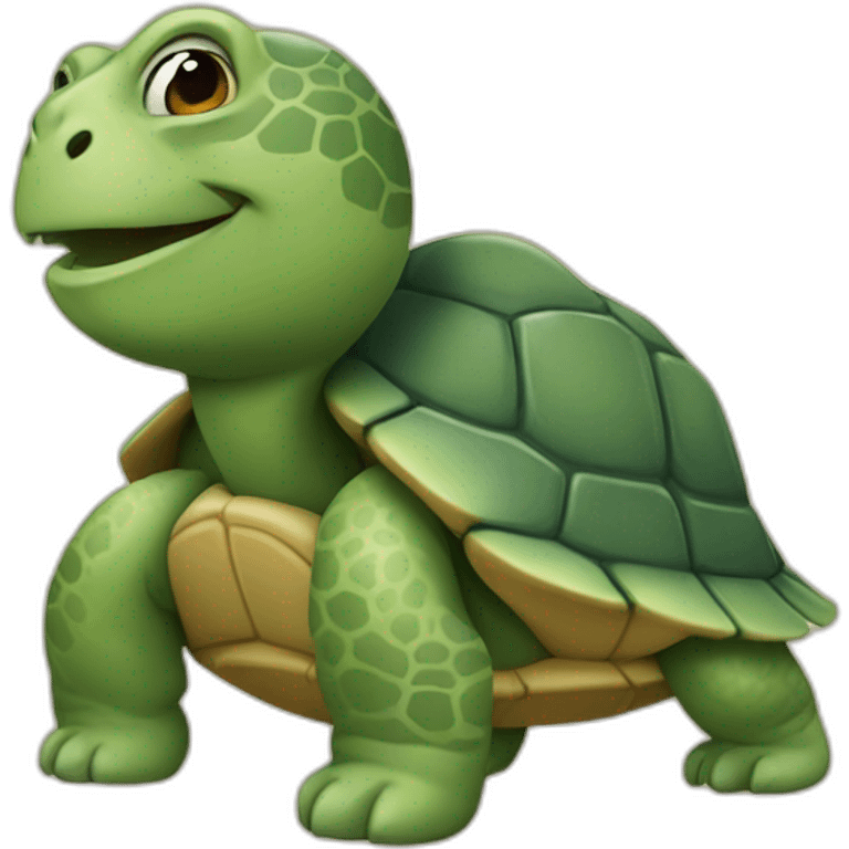 Tortue sur chien emoji