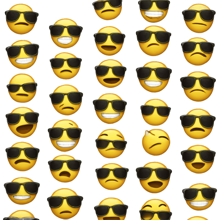 Emoji smiling with sunglasses but crying emoji