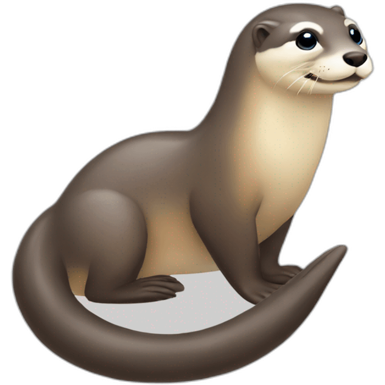 Loutre sur licorne emoji