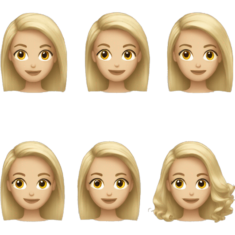 Blond girl haircut emoji