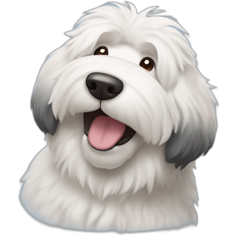 old english sheepdog smiling emoji