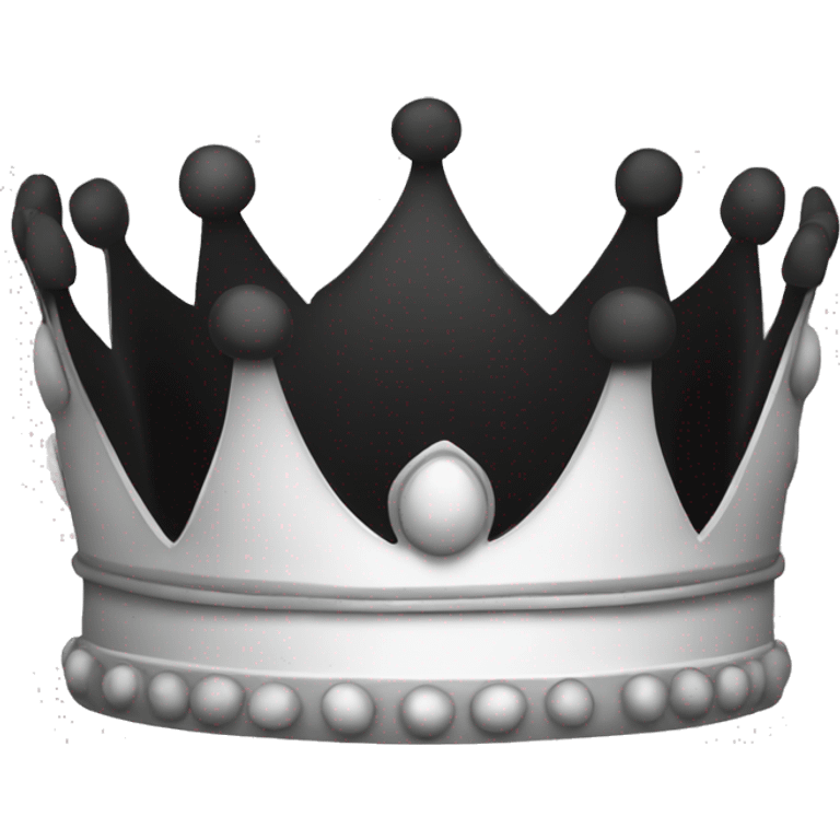 Black and white crown  emoji