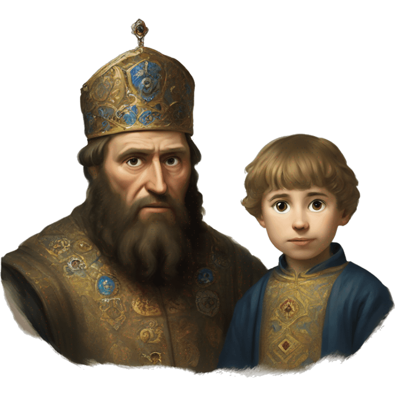 Repin's painting Ivan the Terrible and his son Ivan  emoji