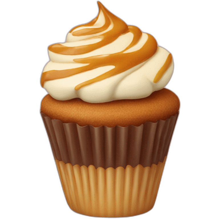 Cupcake salut caramel emoji