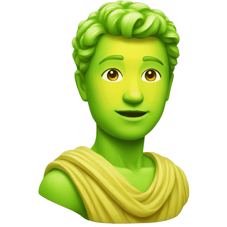 yellow green statue emoji