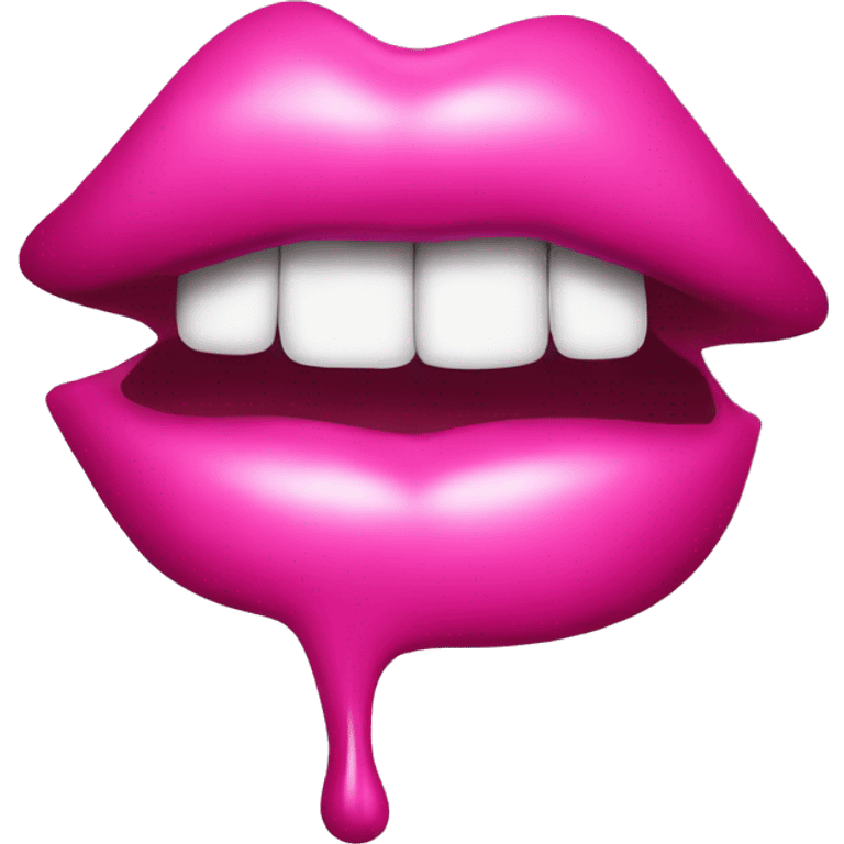 Pink lipstick stain  emoji