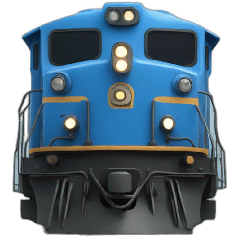 train blue emoji