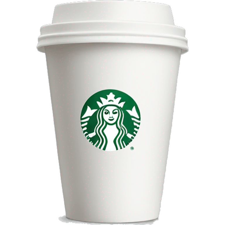 All-white Starbucks cup emoji