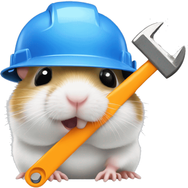 hamster head in a construction helmet with a wrench emoji