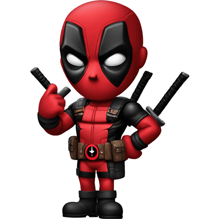 deadpool with middle finger  emoji