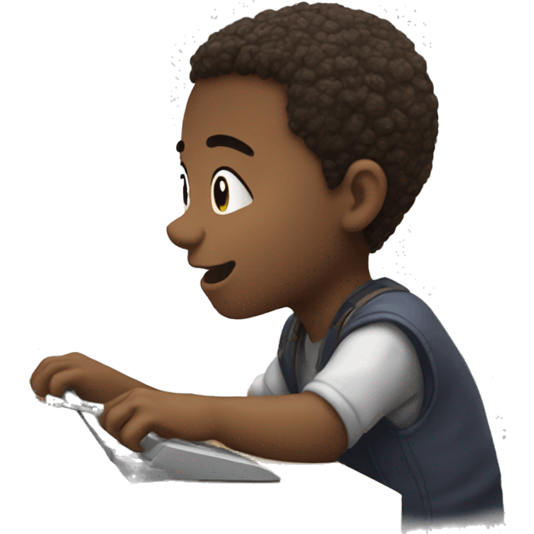 a child playing games with mouse and keyboard emoji