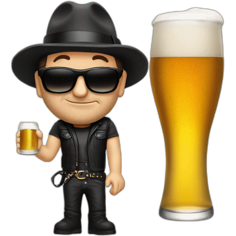 Bono u2 whit a beer emoji