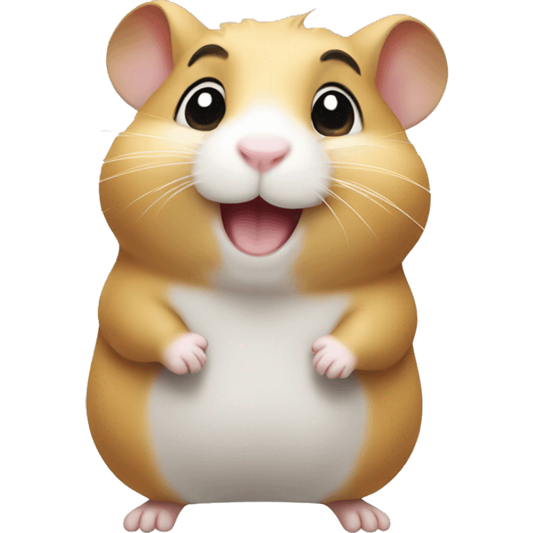 hamster saying "hello!" emoji