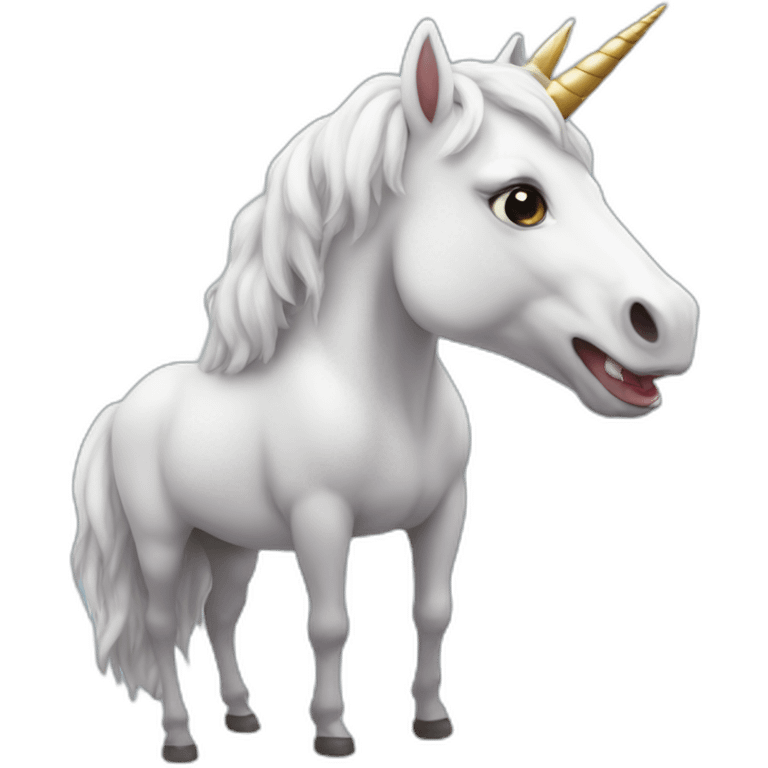 Unicorn eating people emoji