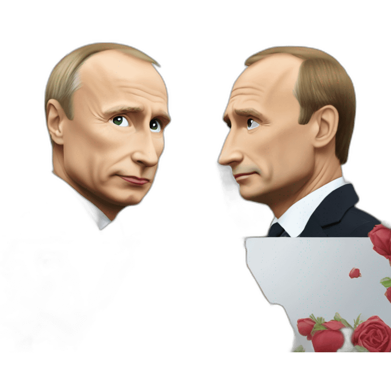 Putin & Macron with Tour Eiffel  emoji