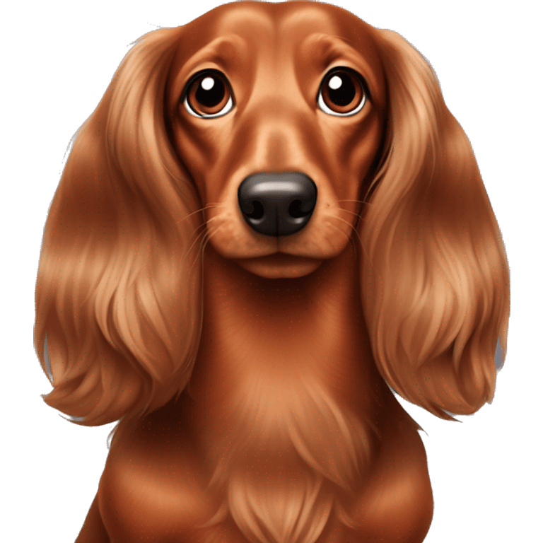 long haired red ￼dachshund  emoji