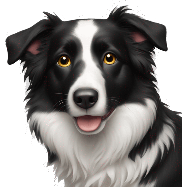 black border collie emoji