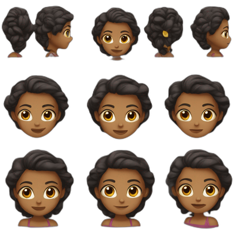 Ébano girl emoji