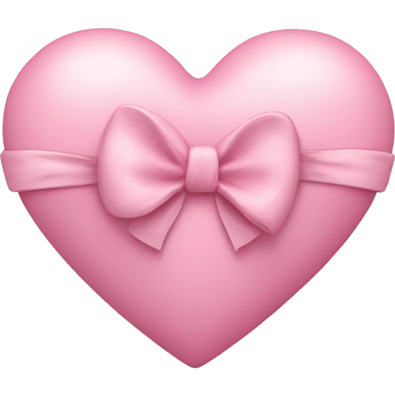 Pastel pink heart with bow  emoji